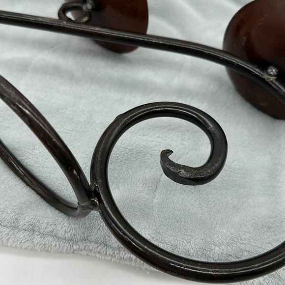 Wrought Iron Scroll Triple Pillar Candle Table-top Feature/Holder - Picture 13 of 15